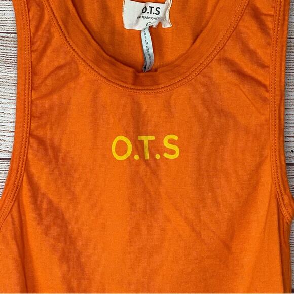 One Teaspoon Logo Tank Top Activewear shirt - ORANGE - Picture 3 of 4